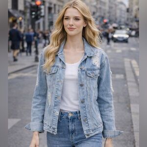 Love Tree Denim Jacket Distressed NWOT